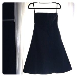 Strapless black dress